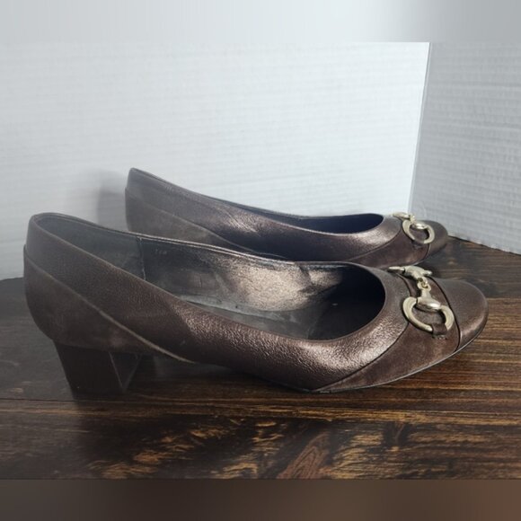 Vaneli Women's Cicero Leather And Suede Pump Shoes Snaffle bit  12M - Picture 4 of 10